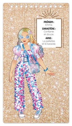 Carnet créatif Mode Academy Paillette (avec un bracelet)