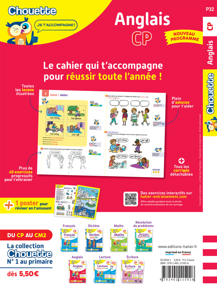 Anglais CP - Cahier de soutien nouveau programme