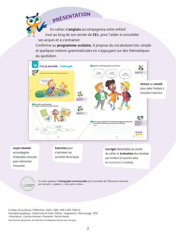 Anglais CE1 - Cahier de soutien nouveau programme