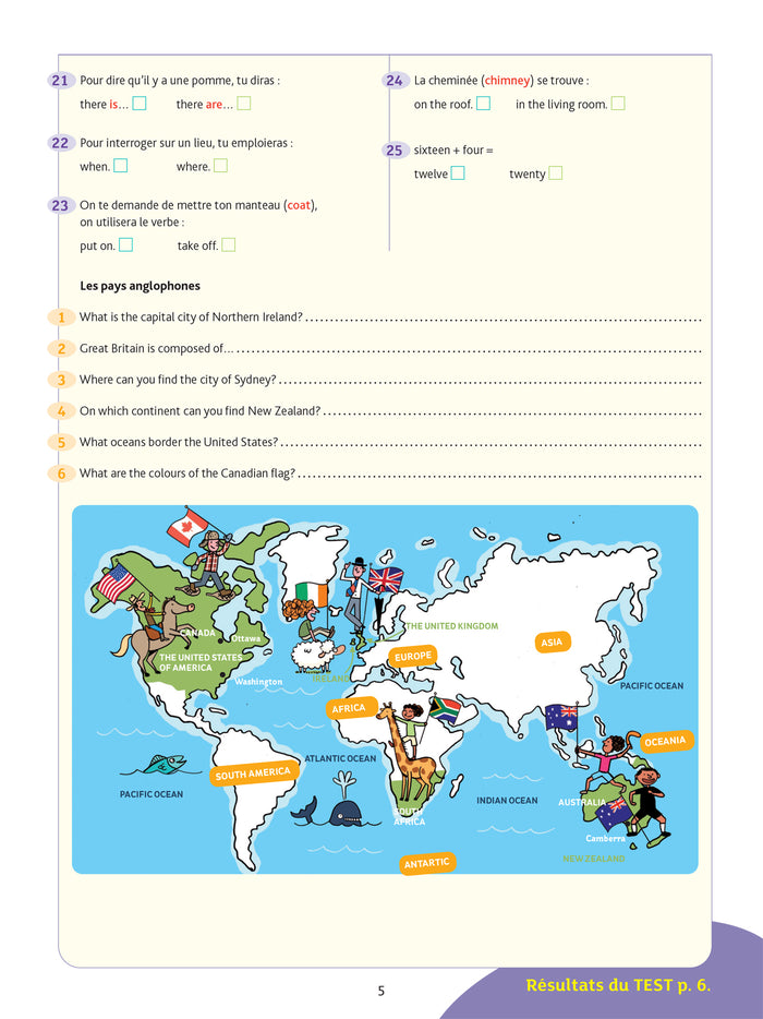 Anglais CM2 - Cahier de soutien nouveau programme