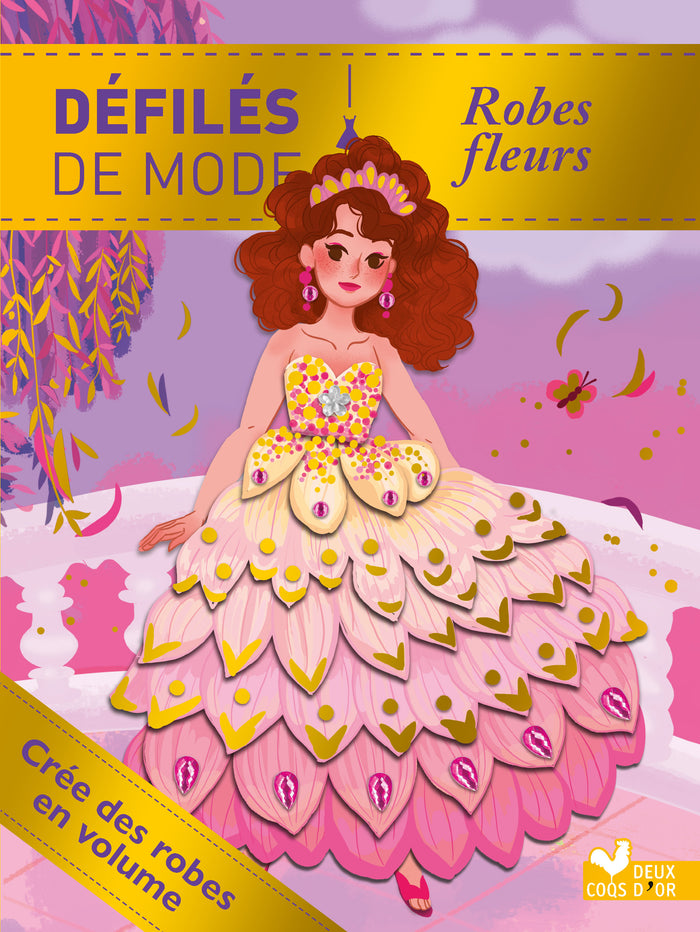 Robes fleurs - pochette avec accessoires