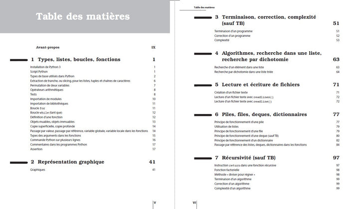 Informatique avec Python - Méthodes et exercices