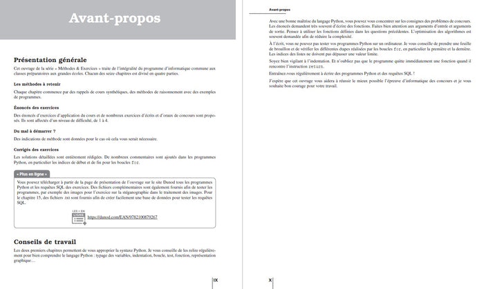Informatique avec Python - Méthodes et exercices