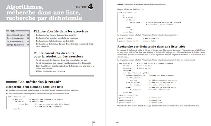 Informatique avec Python - Méthodes et exercices