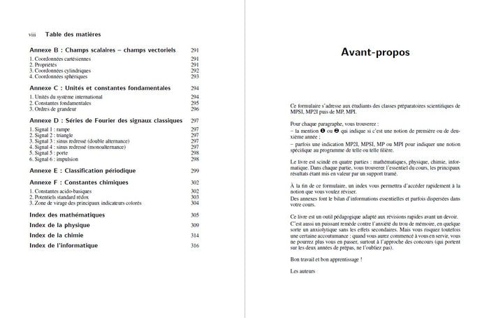 Formulaire MPSI-MP2I-MP-MPI - 9e éd.