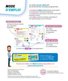 Français et Maths CE1 - Nouveau programme - Cahier de soutien avec des vidéos