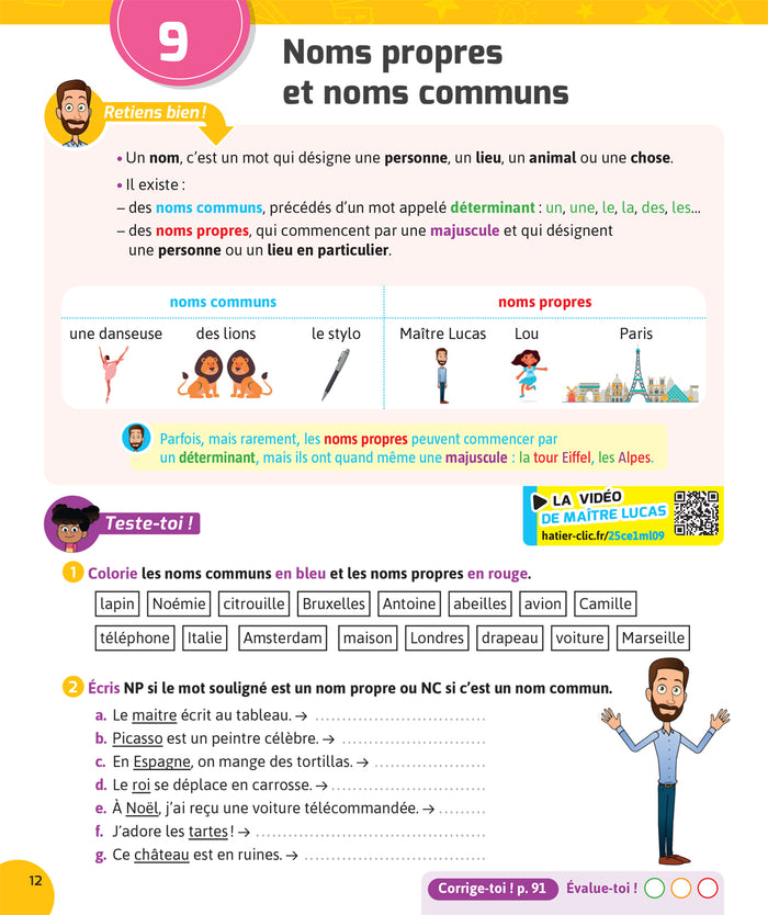 Français et Maths CE1 - Nouveau programme - Cahier de soutien avec des vidéos