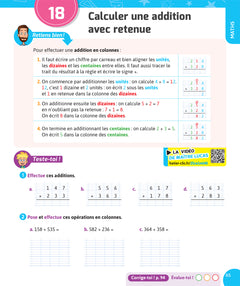 Français et Maths CE1 - Nouveau programme - Cahier de soutien avec des vidéos