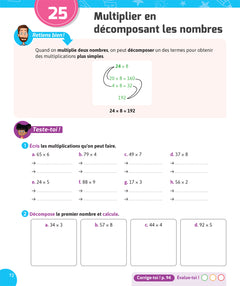 Français et Maths CE2 - Nouveau programme - Cahier de soutien avec des vidéos
