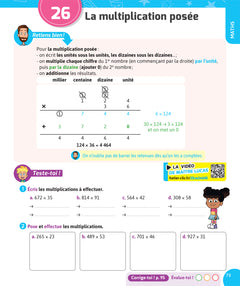 Français et Maths CE2 - Nouveau programme - Cahier de soutien avec des vidéos