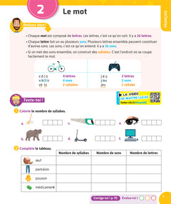Français et Maths CP - Nouveau programme - Cahier de soutien avec des vidéos