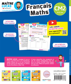 Français et Maths CM2 - Nouveau programme - Cahier de soutien avec des vidéos