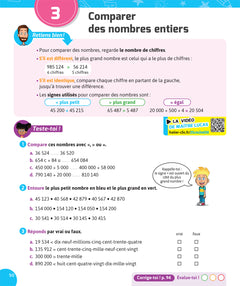 Français et Maths CM2 - Nouveau programme - Cahier de soutien avec des vidéos