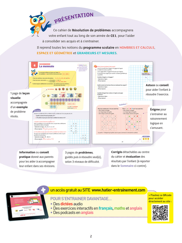 Résolution de problèmes CE1 - Cahier de soutien nouveau programme