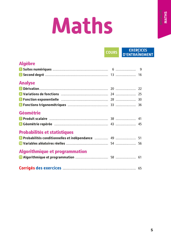 Objectif BAC 2026 - Toutes les matières 1re Spé Maths - SES - HGGSP + enseignements communs