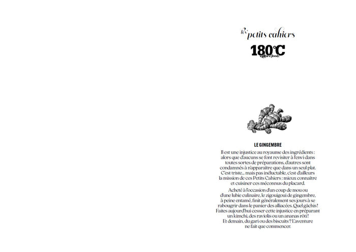 Les petits cahiers 180°C - Gingembre