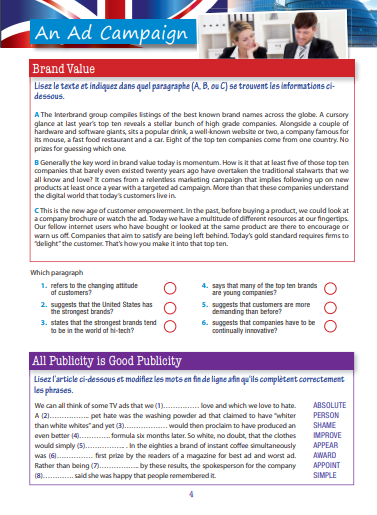Harrap's Cahier de vacances spécial Cambridge
