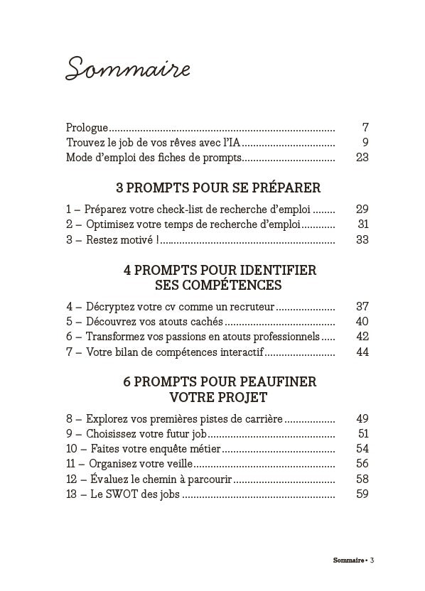 50 prompts pour trouver l'emploi de vos rêves