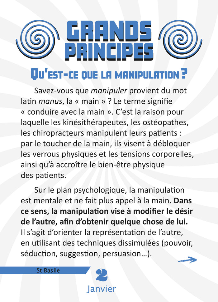 Calendrier Pouvoir et Manipulation en 365 jours - L'Année à Bloc