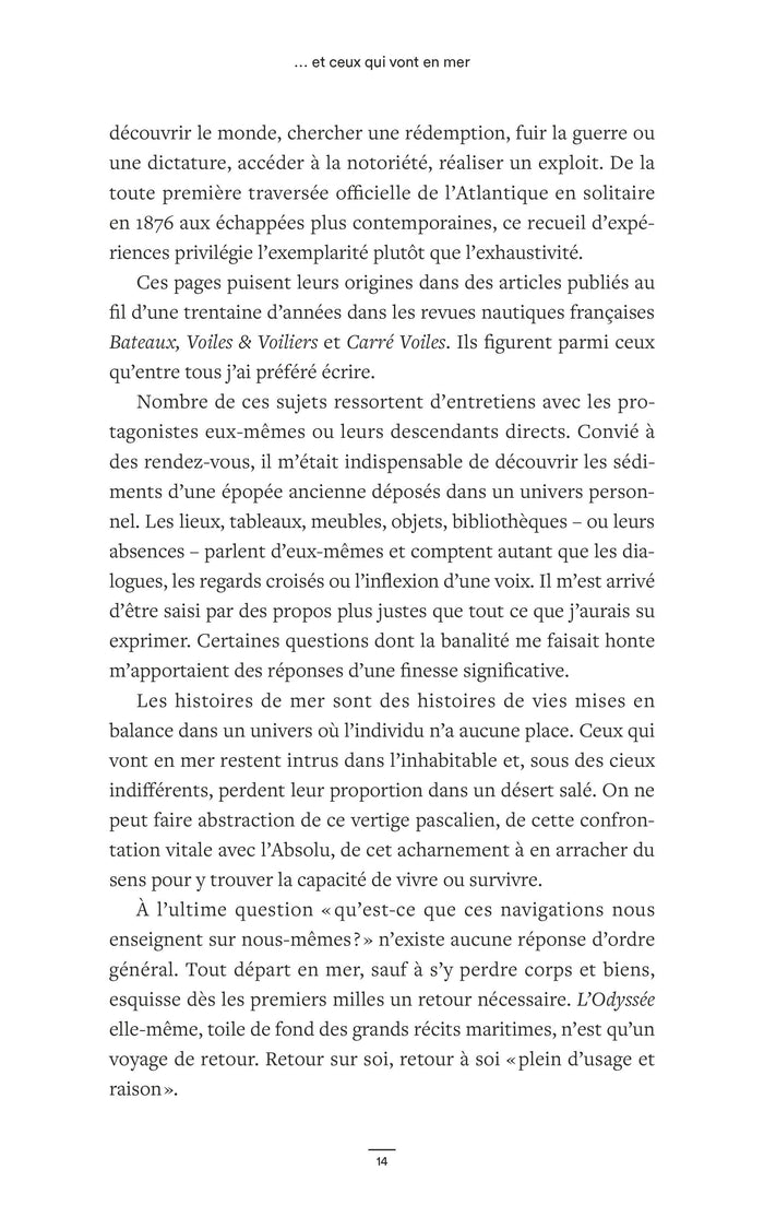 Et ceux qui vont en mer