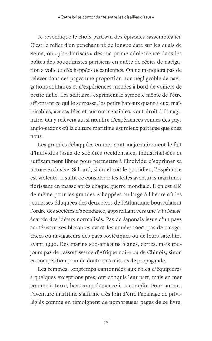 Et ceux qui vont en mer