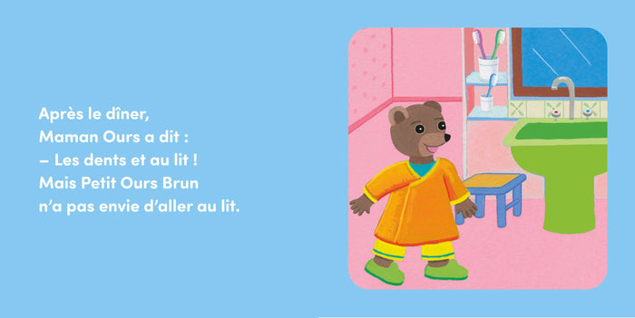 Petit ours brun se brosse les dents