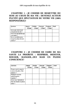 100% responsable de mon équilibre de vie