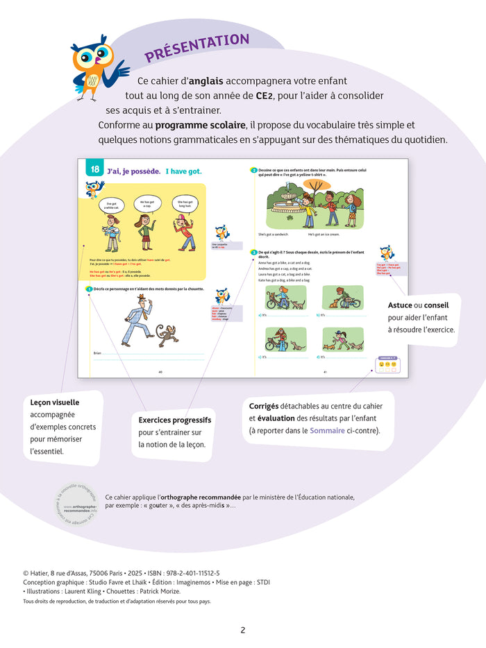 Anglais CE2 - Cahier de soutien nouveau programme
