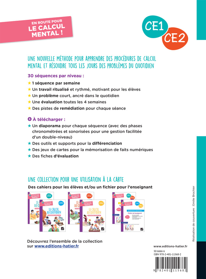 En route pour le calcul mental ! CE - Ed. 2025 - Fichier enseignant