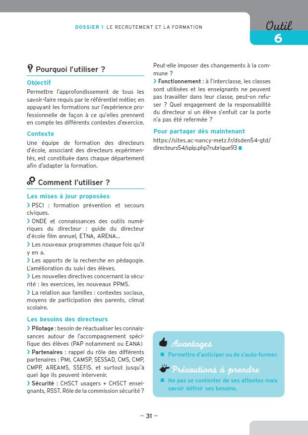 La direction d'école