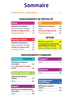 Objectif BAC 2026 - Toutes les matières Tle Spé Maths-Physique-chimie - SVT + enseignements communs