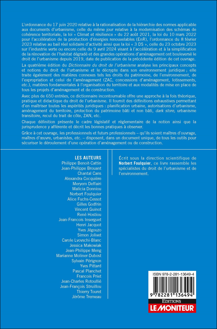 Dictionnaire du droit de l'urbanisme