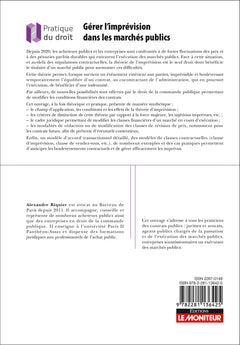 Gérer l'imprévision dans les marchés publics
