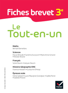Fiches brevet - Le tout-en-un Brevet 2026