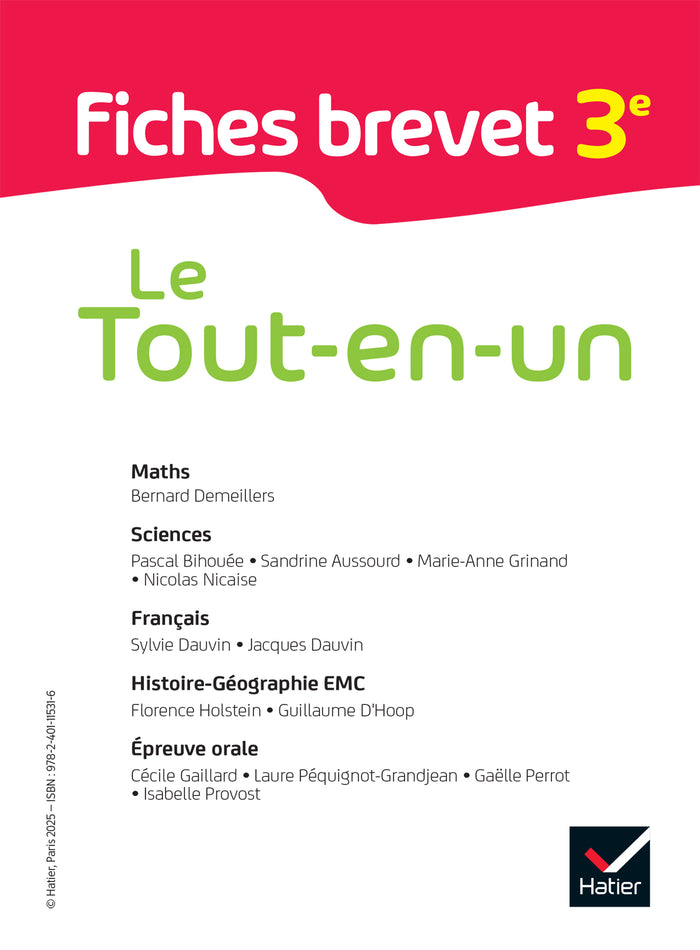 Fiches brevet - Le tout-en-un Brevet 2026