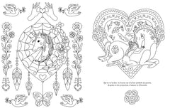 Le grimoire à colorier des licornes