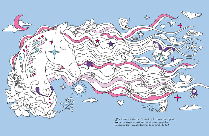 Le grimoire à colorier des licornes
