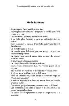 Je ne sais pas où je suis car je ne sais pas qui je suis