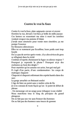Je ne sais pas où je suis car je ne sais pas qui je suis