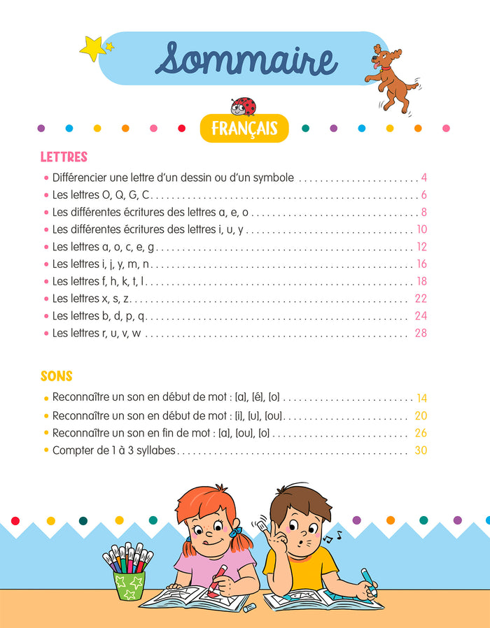 Mon cahier de coloriages magiques avec Sami et Julie - Lettres et nombres - Moyenne Section