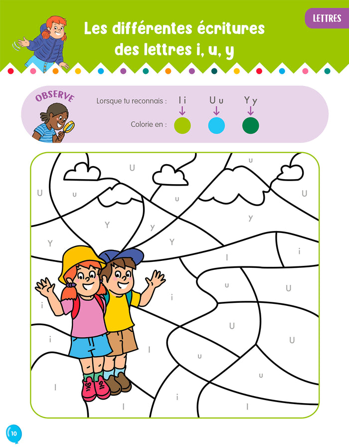 Mon cahier de coloriages magiques avec Sami et Julie - Lettres et nombres - Moyenne Section