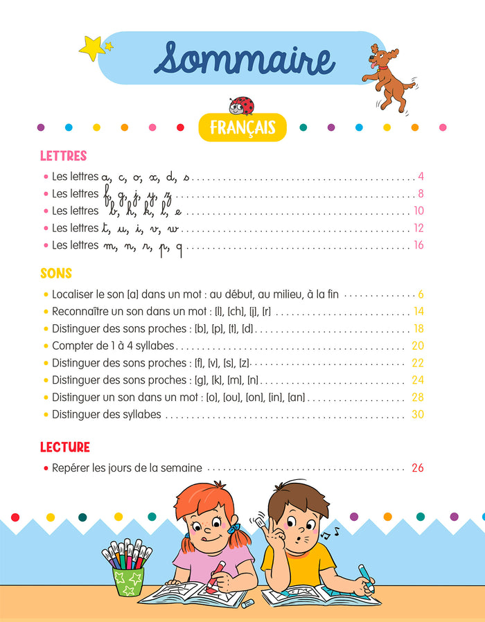 Mon cahier de coloriages magiques avec Sami et Julie - Lecture et calcul - Grande section