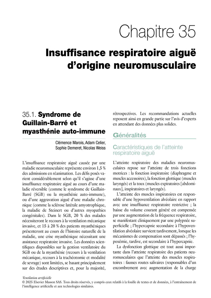 Ventilation artificielle