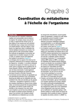 Le métabolisme humain et sa régulation
