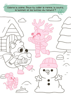 Mon ami le bonhomme de neige - Je colorie et je colle