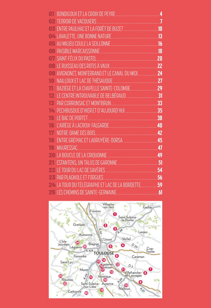 Sentiers d'Emilie autour de Toulouse