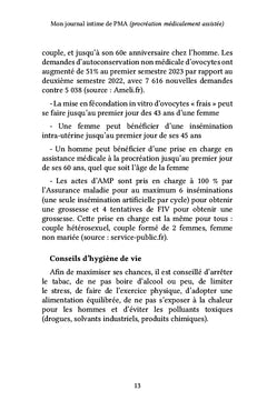 Mon journal intime de PMA (procréation médicalement assistée)