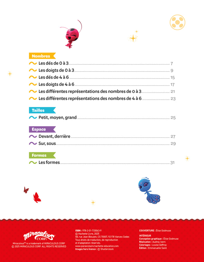Mon cahier de coloriages magiques Miraculous - Lettres et nombres - Moyenne Section