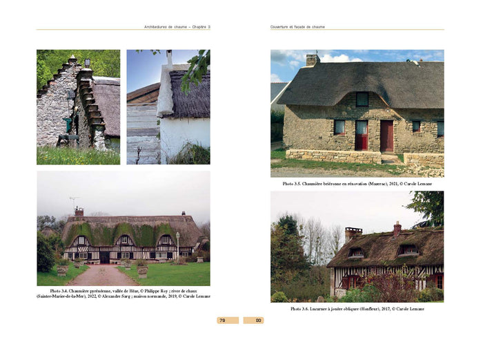 Couverture et façade de chaume