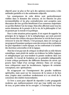 Retour à la raison